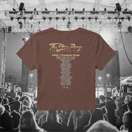 Jetty x Stone Pony  “Ocean Avenue & 2nd Avenue” Women’s Baby Tee